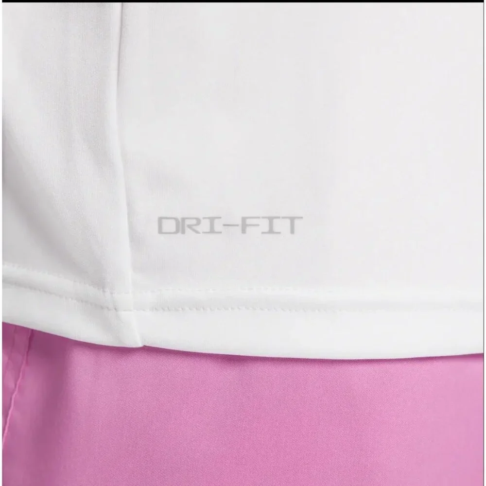 Nike SWIM RI-FIT Digi Logo Tank Top Shirt White NESSD668 Men's Large New with Ta